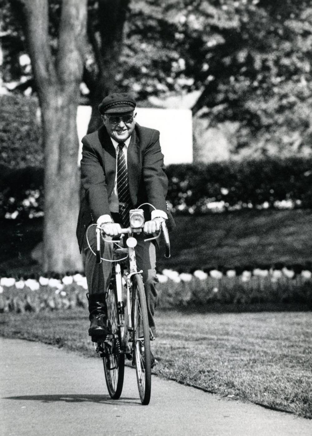 Bill Seidman on a bike
